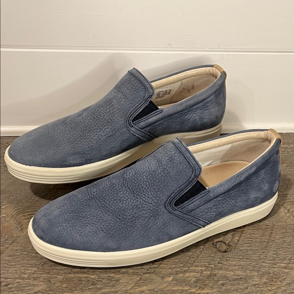 ECCO Womens Soft Classic Marine Nubuck Slip On Sneakers - EU 40 / US 9-9.5 - Picture 4 of 10